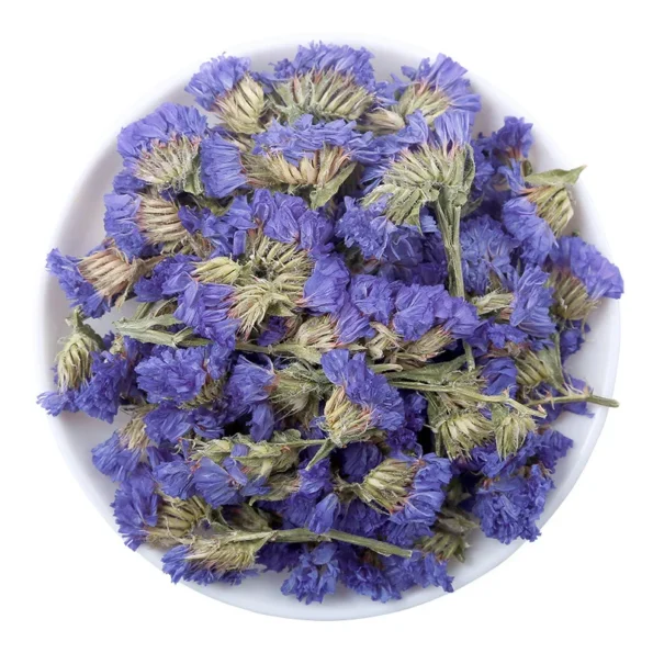 Fleur bleue séchée type statice