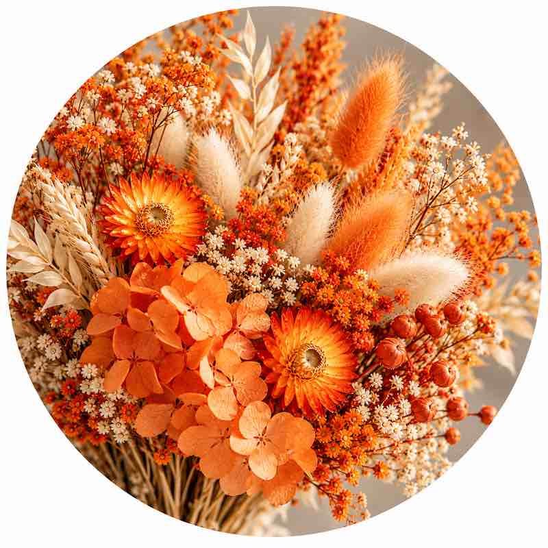 Fleurs séchées orange